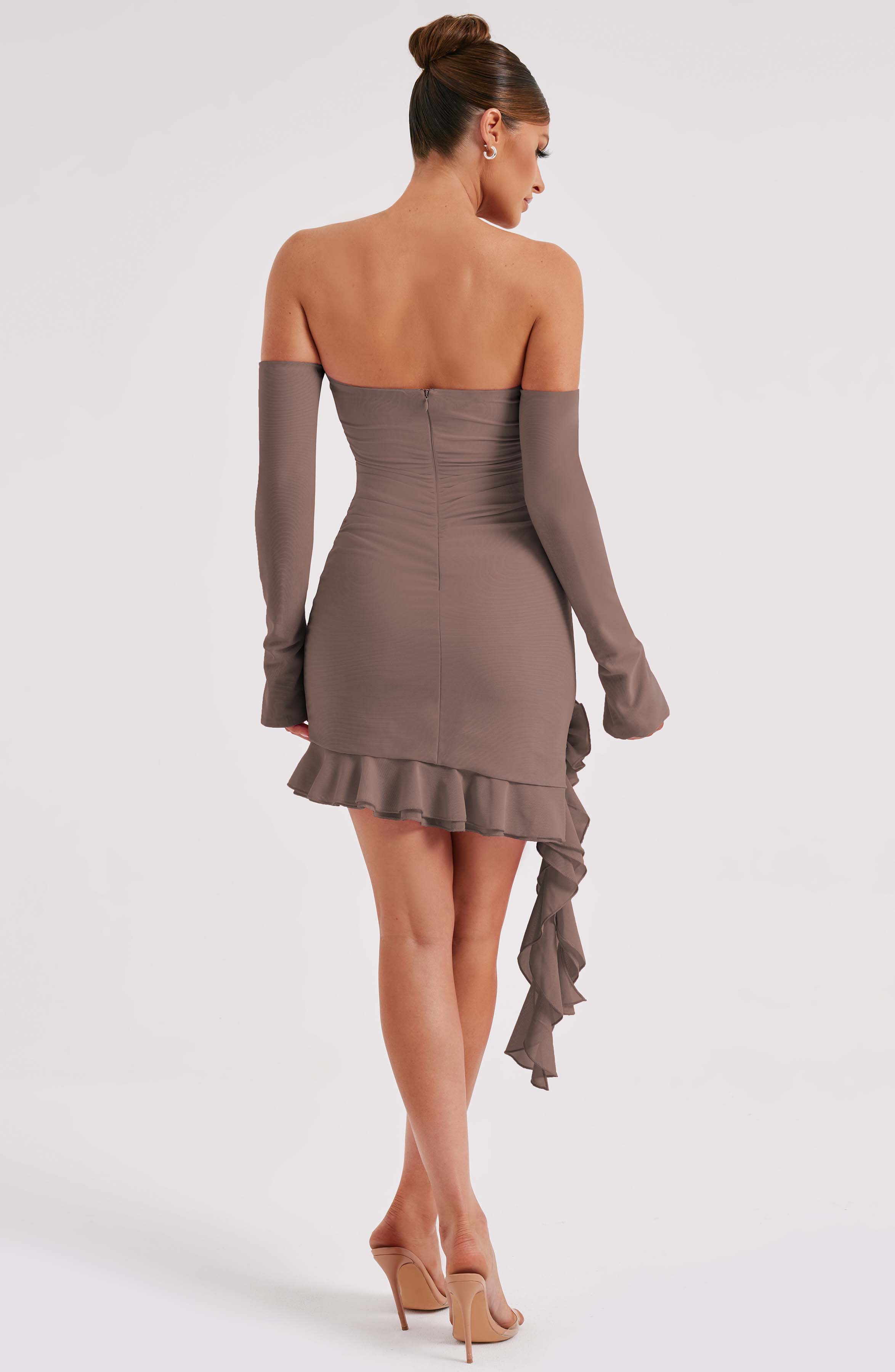 Flourenne Aleah Mini Dress in Chocolate