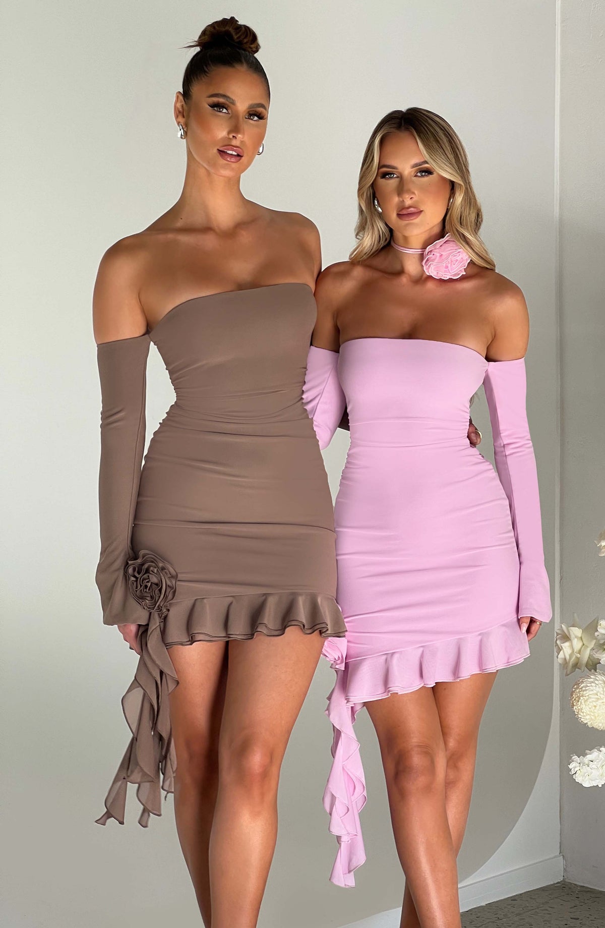 Flourenne Aleah Mini Dress in Pink