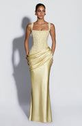 Flourenne Alessandra Maxi Dress in Lemon