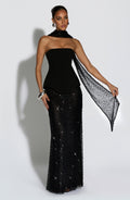 Flourenne Allora Maxi Skirt in Black