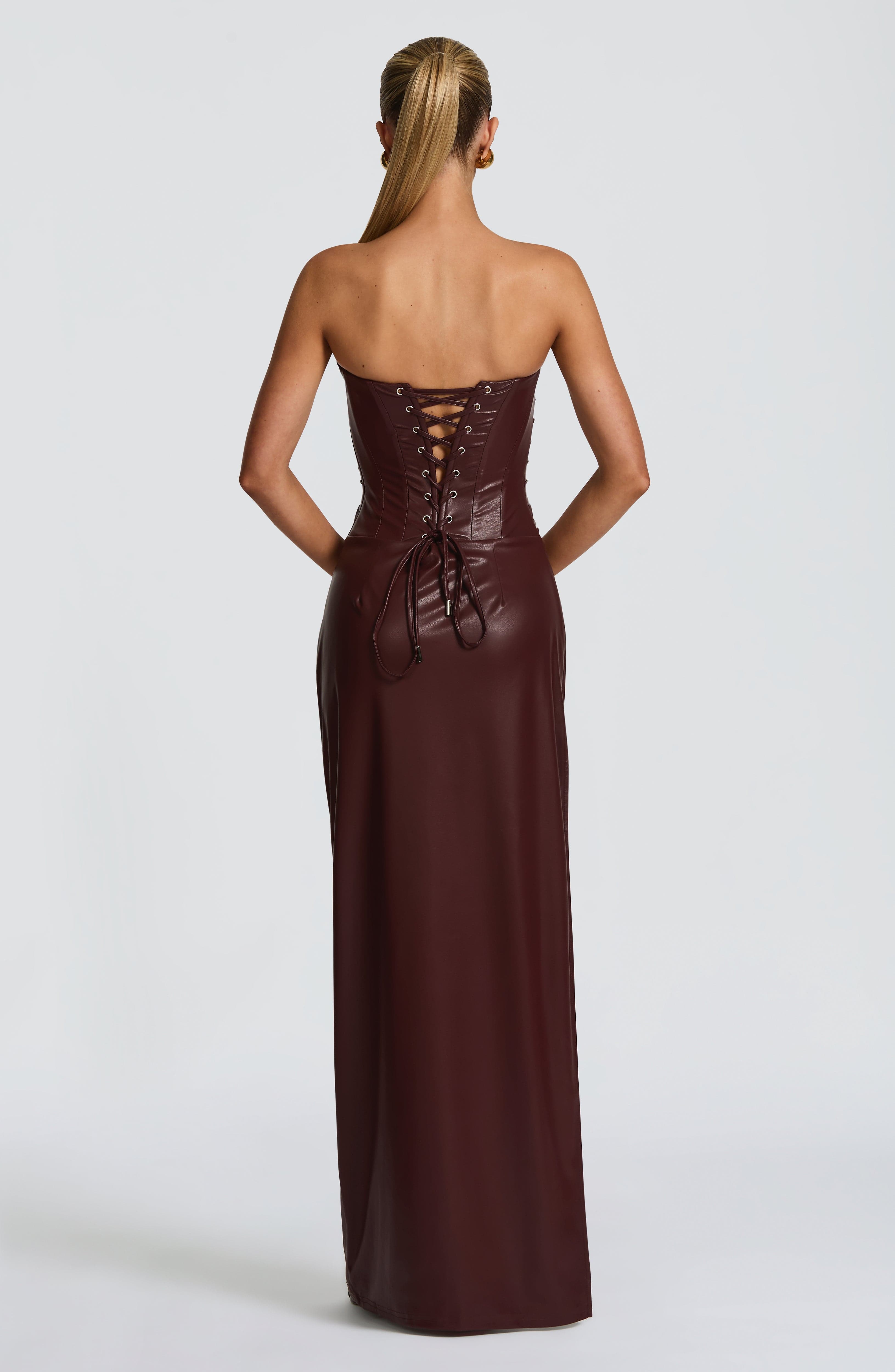 Flourenne Alva Maxi Dress in Burgundy