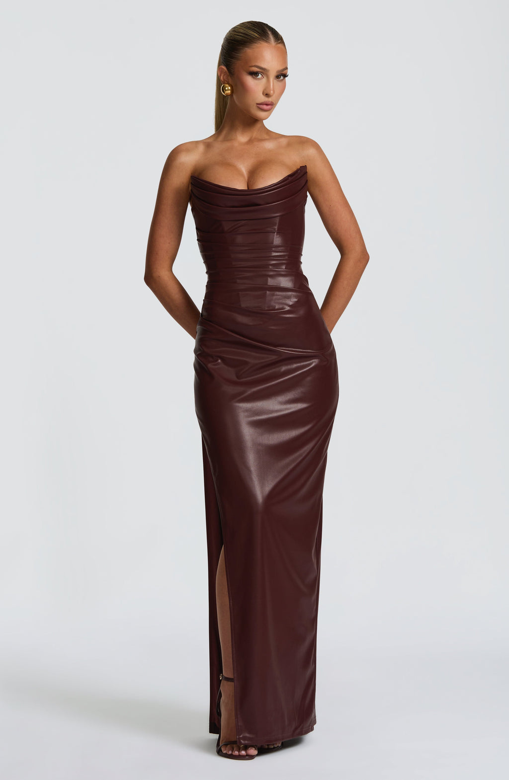 Flourenne Alva Maxi Dress in Burgundy