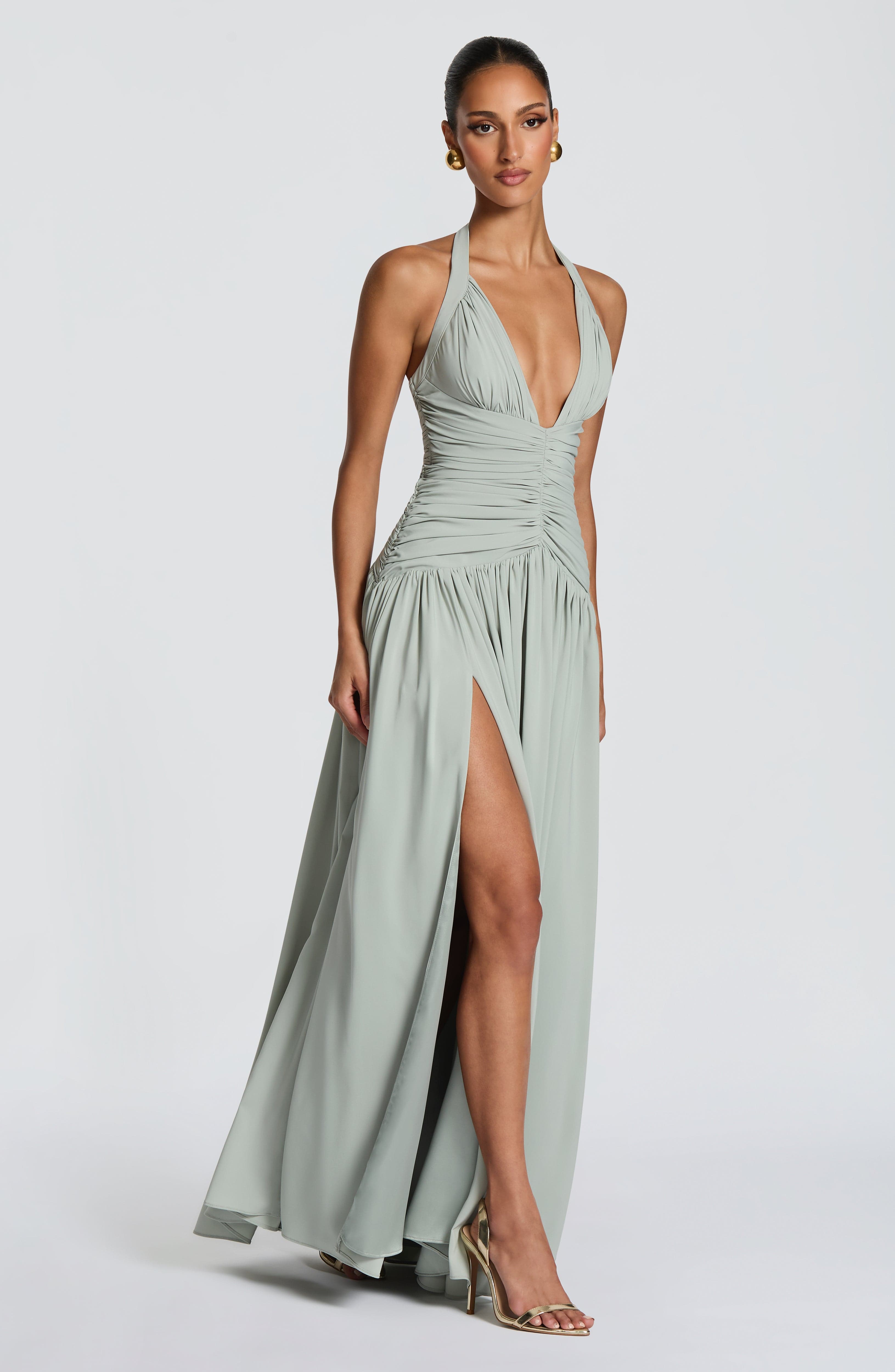 Flourenne Amara Maxi Dress in Sage