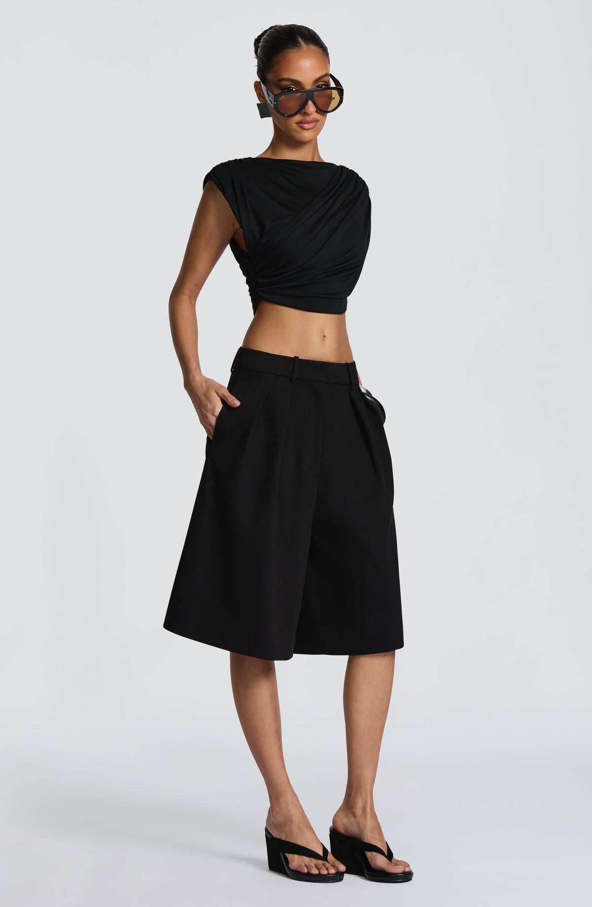 Flourenne Amarah Bermuda Shorts in Black