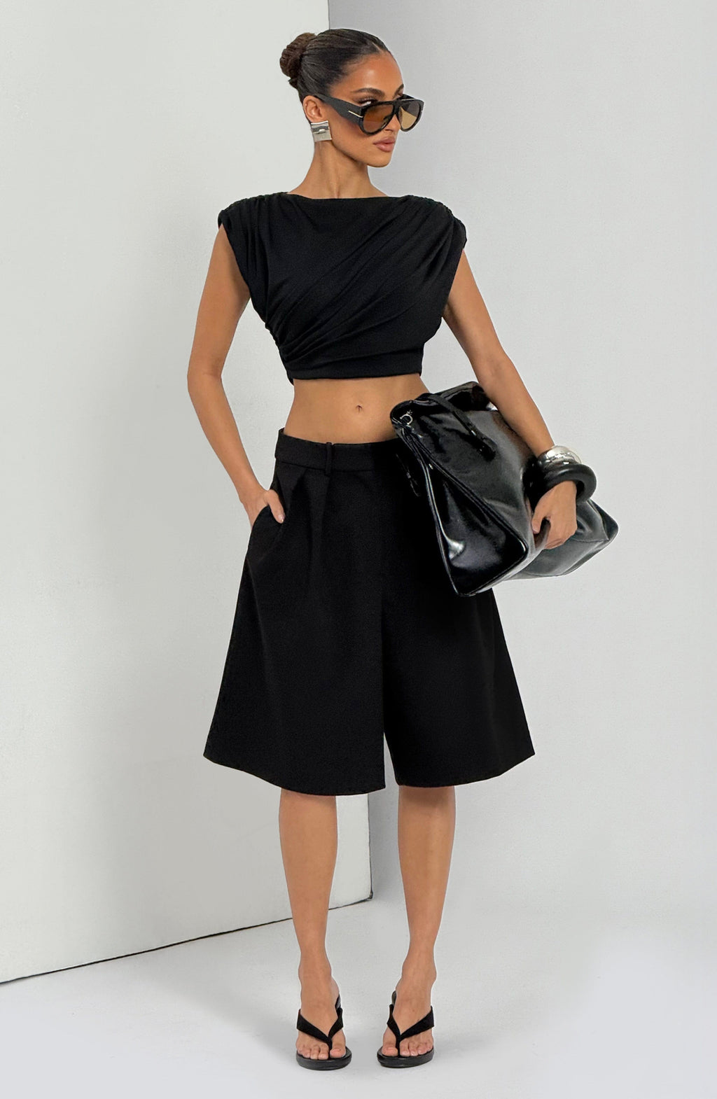 Flourenne Amarah Bermuda Shorts in Black