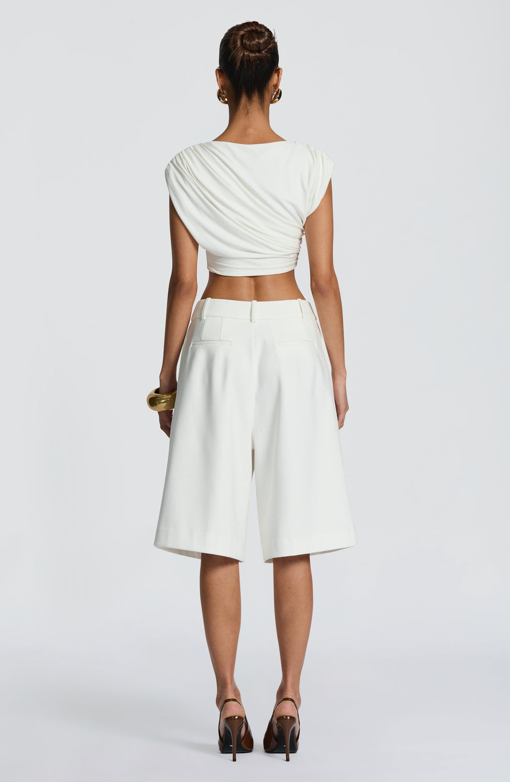 Flourenne Amarah Bermuda Shorts in Ivory