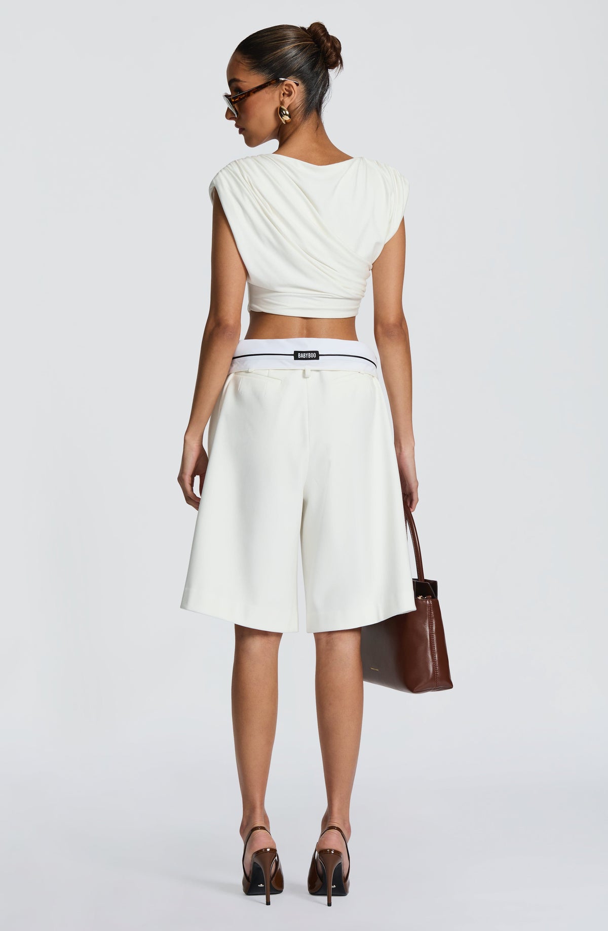 Flourenne Amarah Bermuda Shorts in Ivory