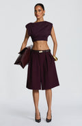 Flourenne Amarah Bermuda Shorts in Plum