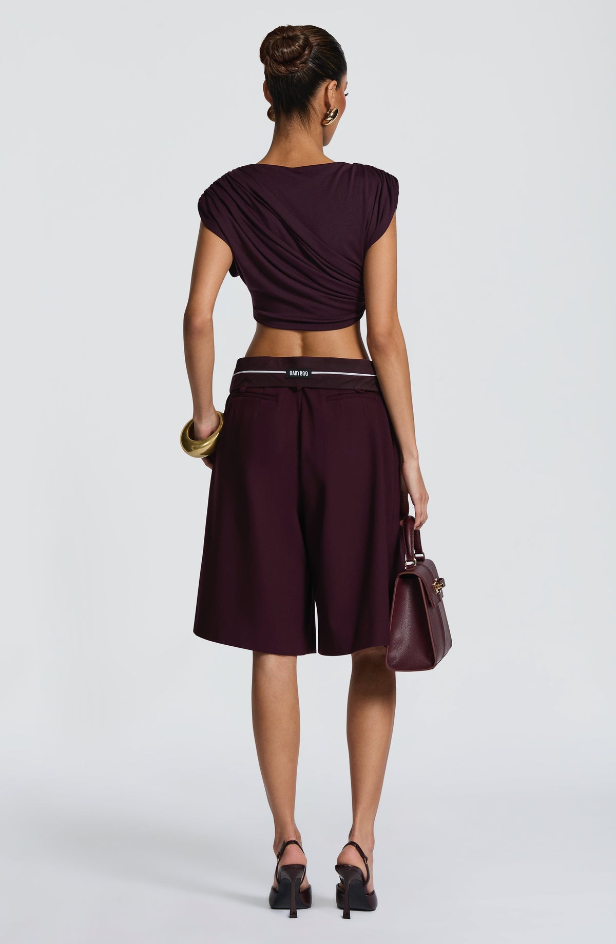Flourenne Amarah Bermuda Shorts in Plum