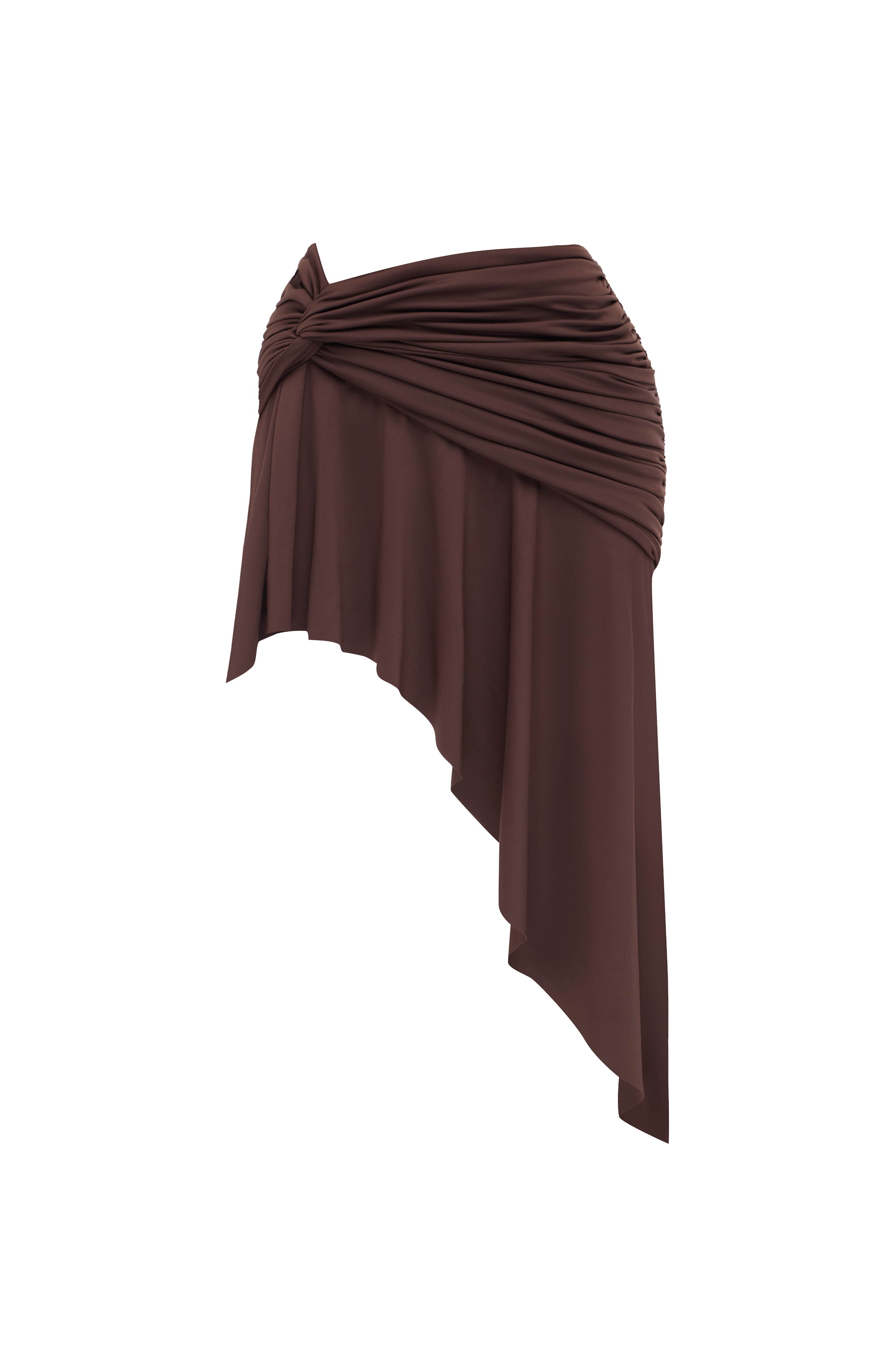 Flourenne Amaro Mini Skirt in Plum Brown