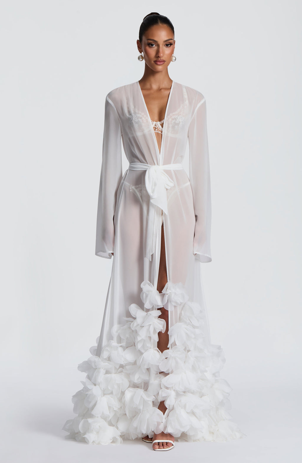 Flourenne Amelia Dressing Gown in Ivory