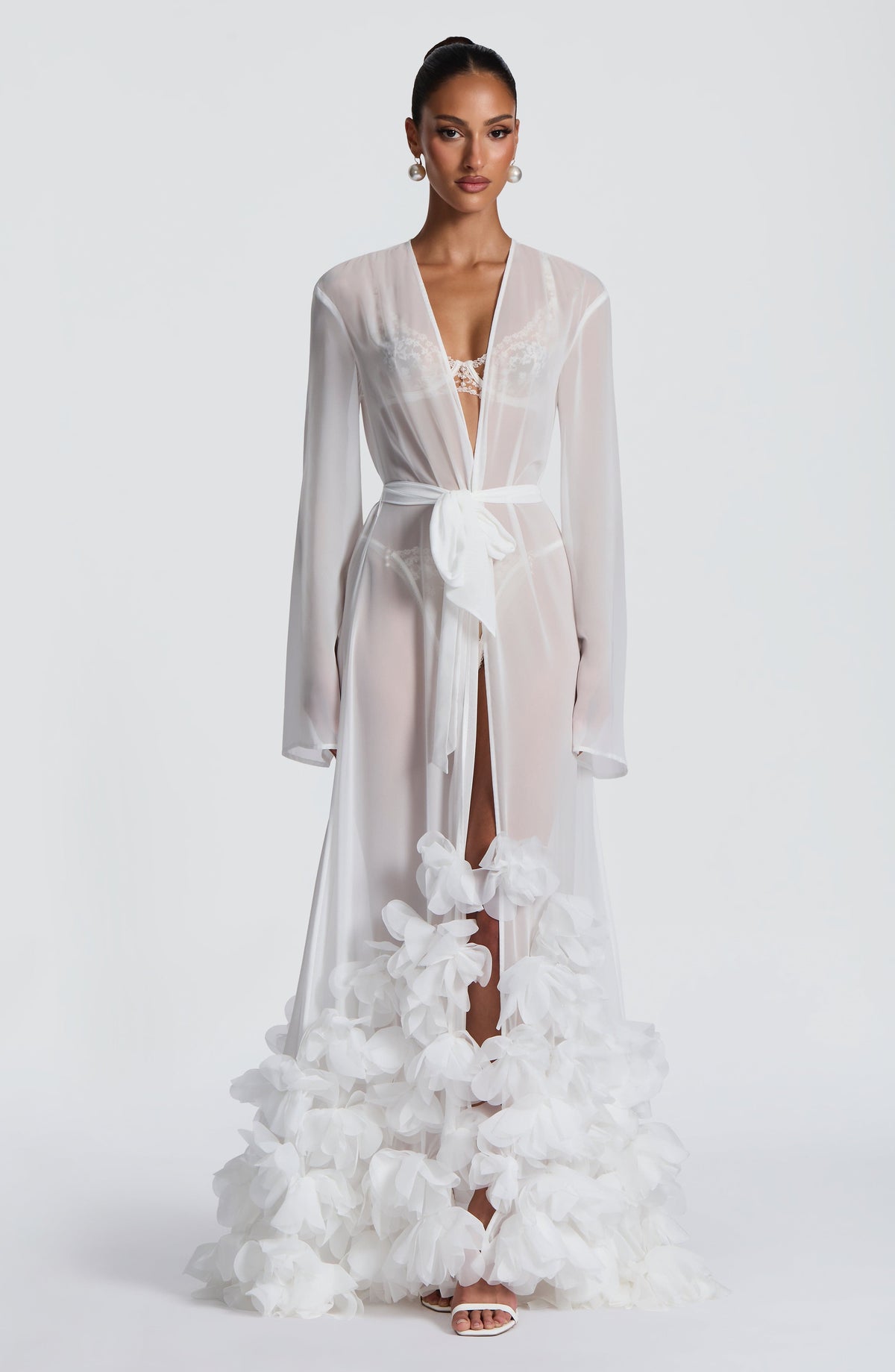 Flourenne Amelia Dressing Gown in Ivory