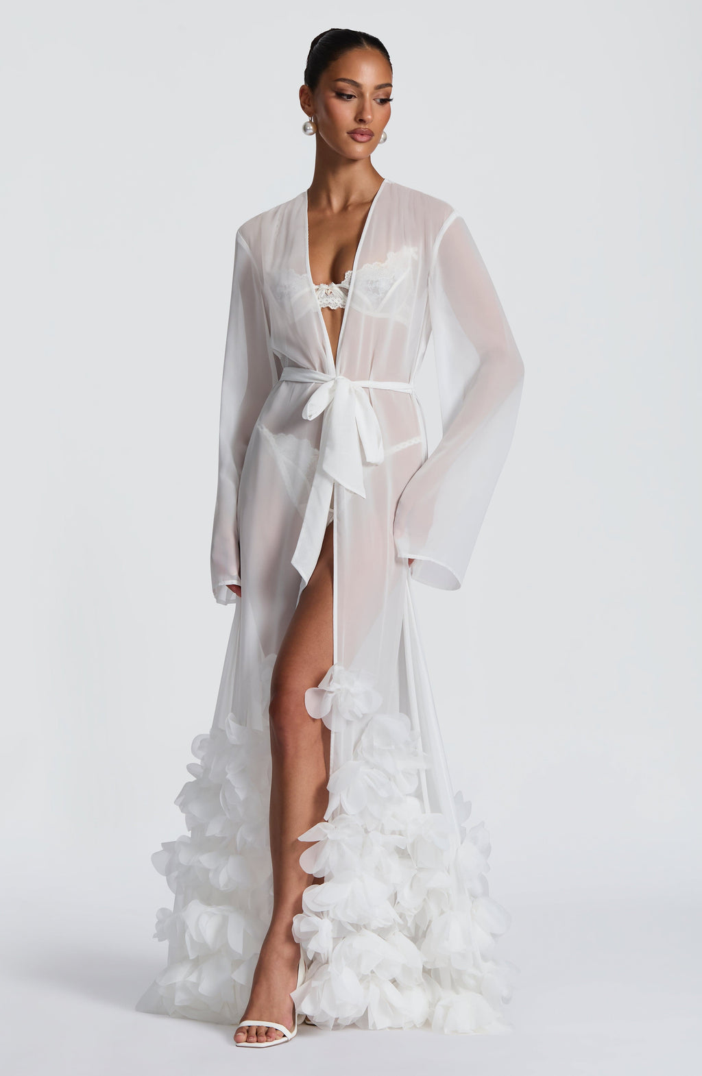Flourenne Amelia Dressing Gown in Ivory