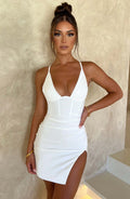 Flourenne Amina Mini Dress in White