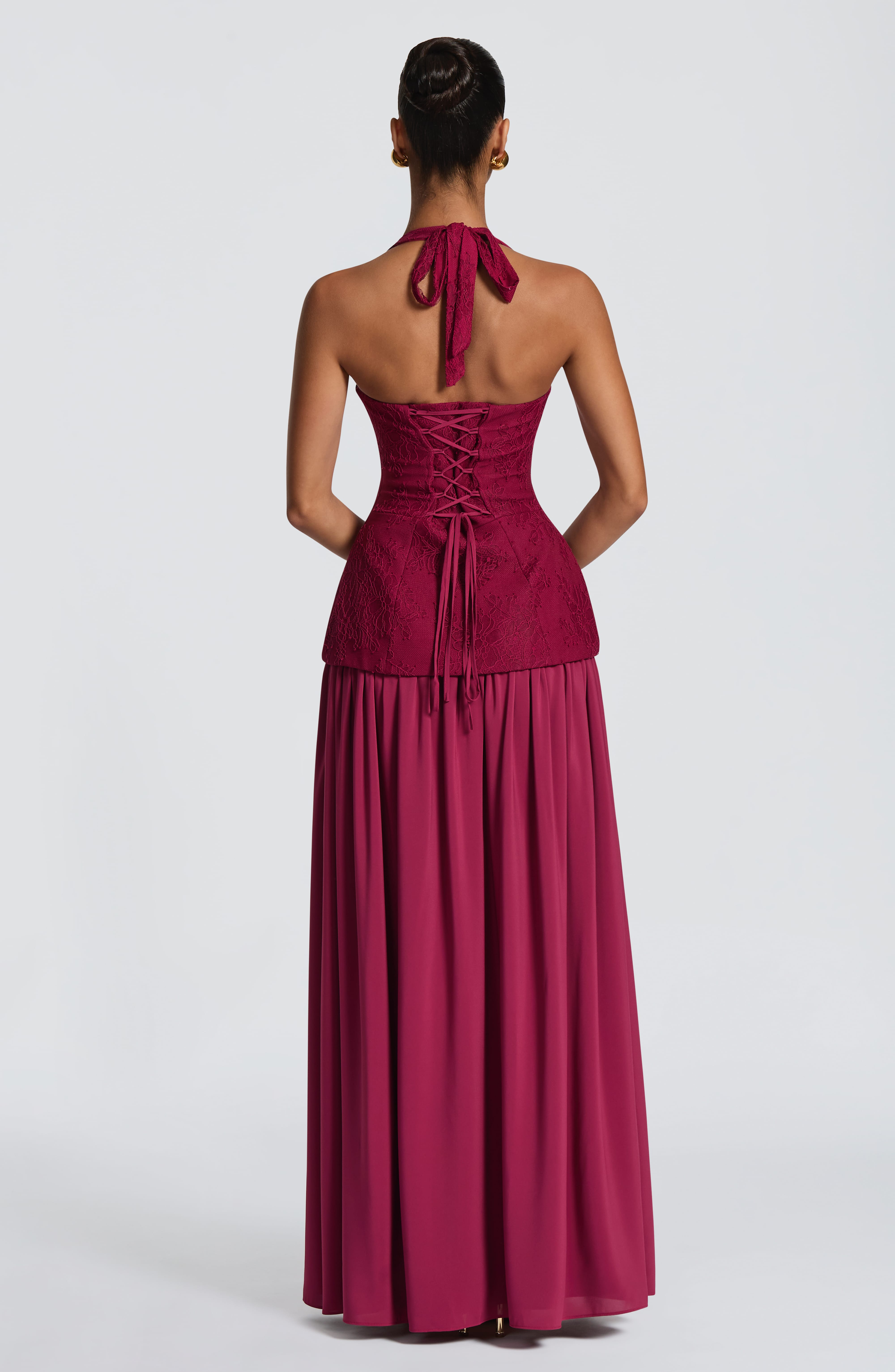Flourenne Amira Maxi Dress in Mulberry