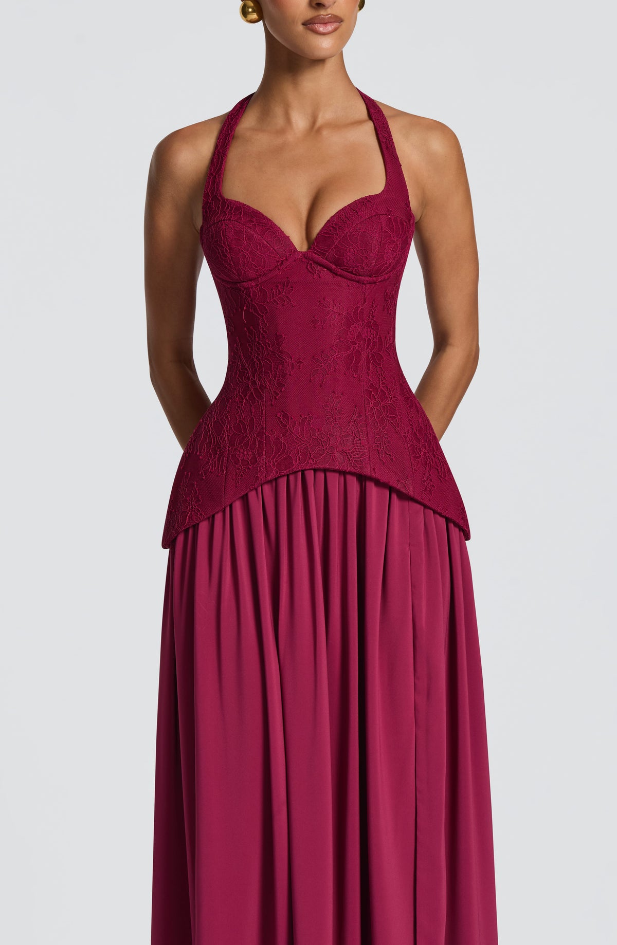 Flourenne Amira Maxi Dress in Mulberry