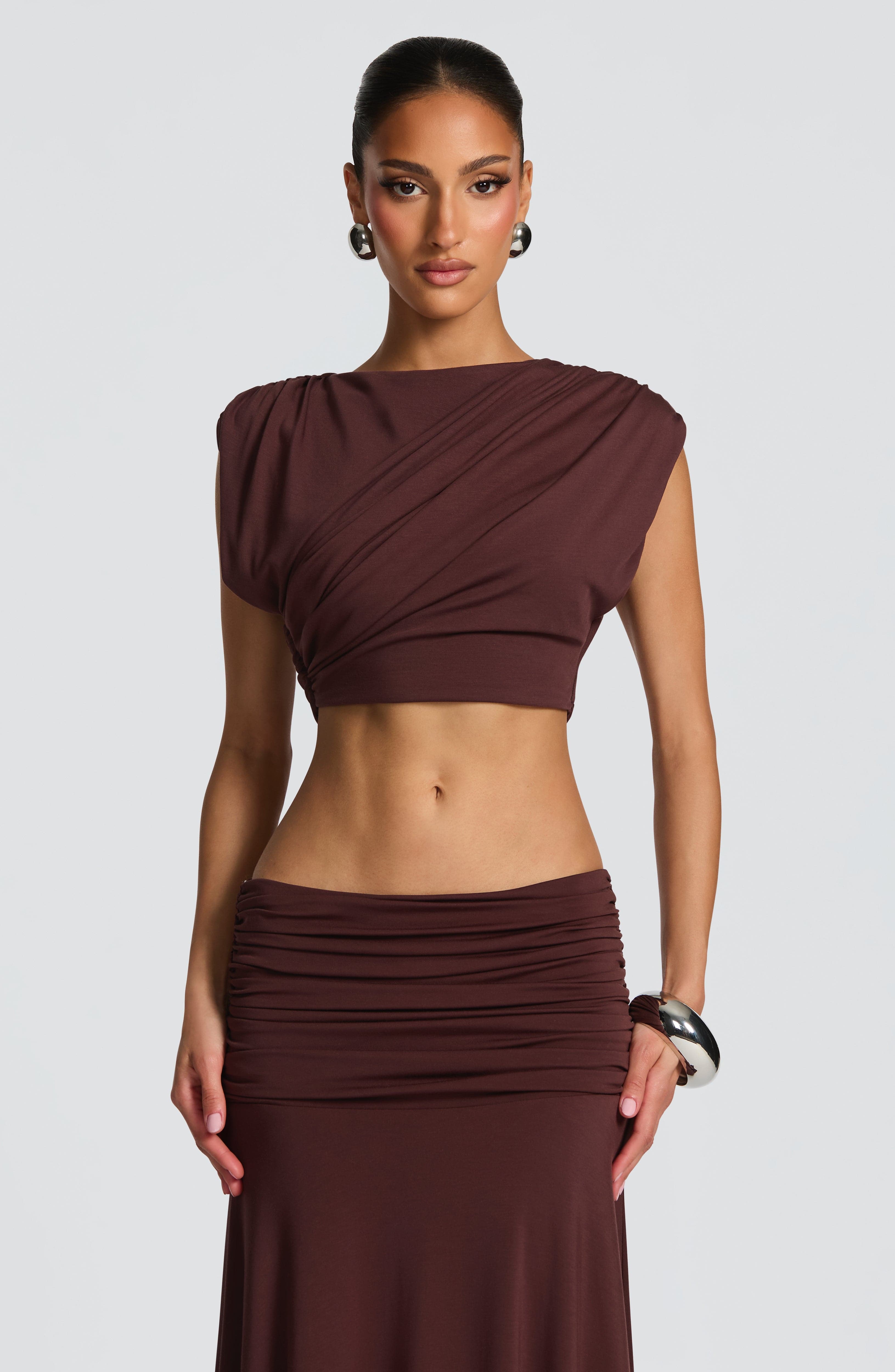 Flourenne Amora Top in Plum Brown