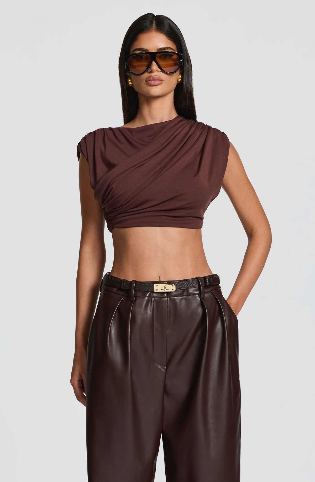 Flourenne Amora Top in Plum Brown