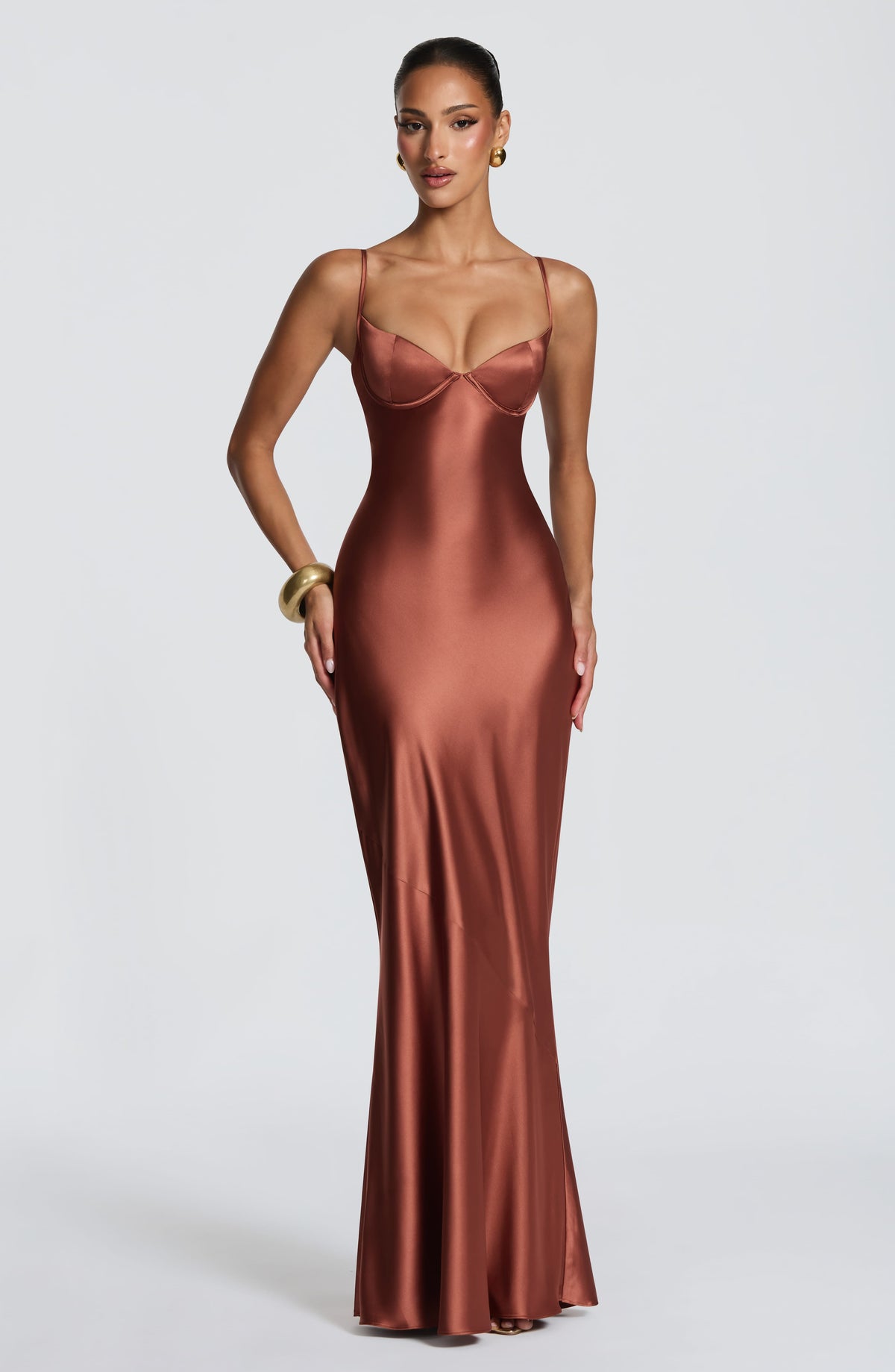 Flourenne Amorella Maxi Dress in Rust