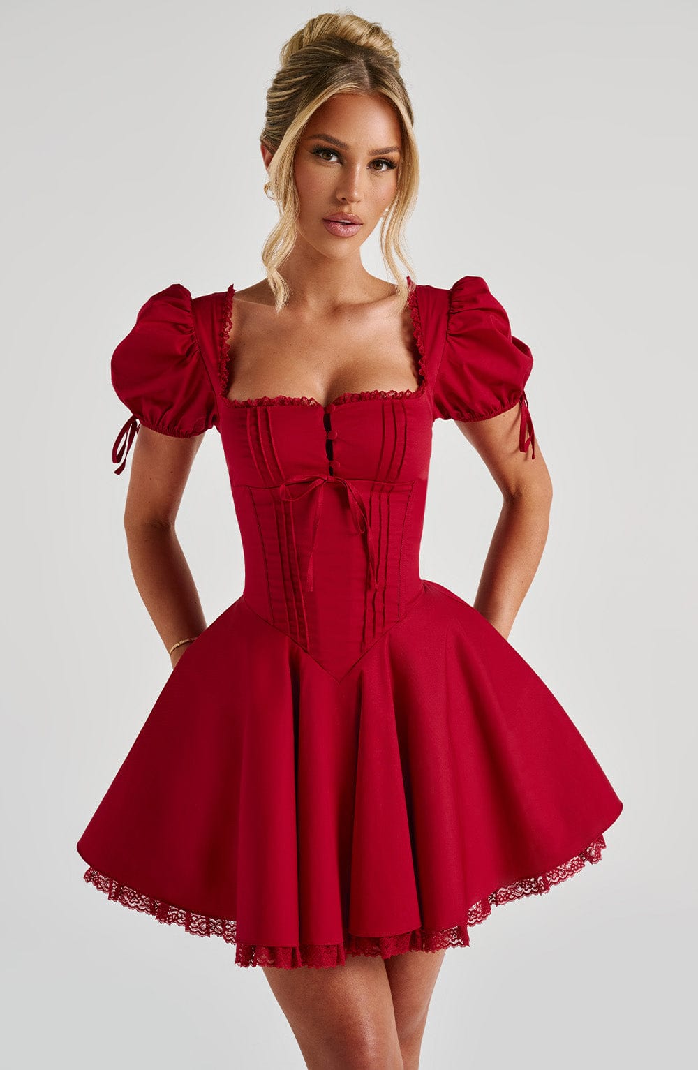 Flourenne Anaya Mini Dress in Red