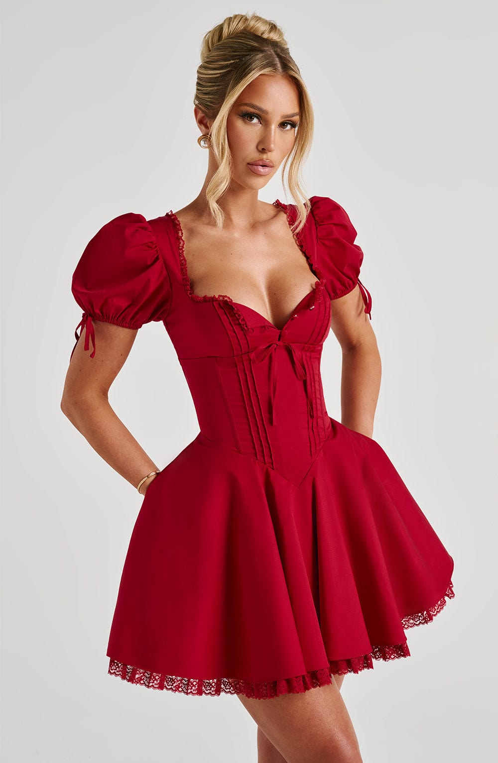 Flourenne Anaya Mini Dress in Red