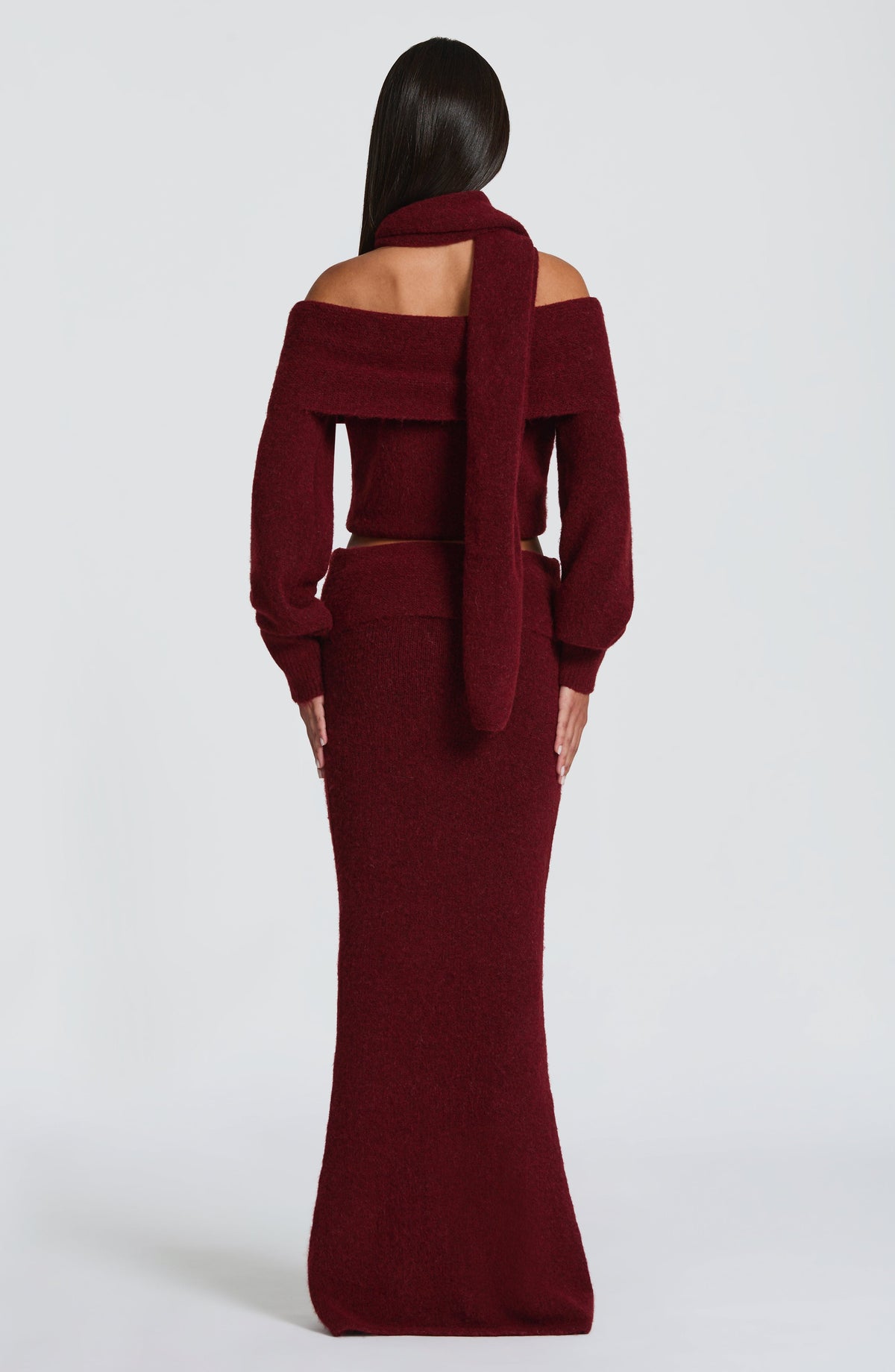 Flourenne Andra Maxi Skirt in Burgundy