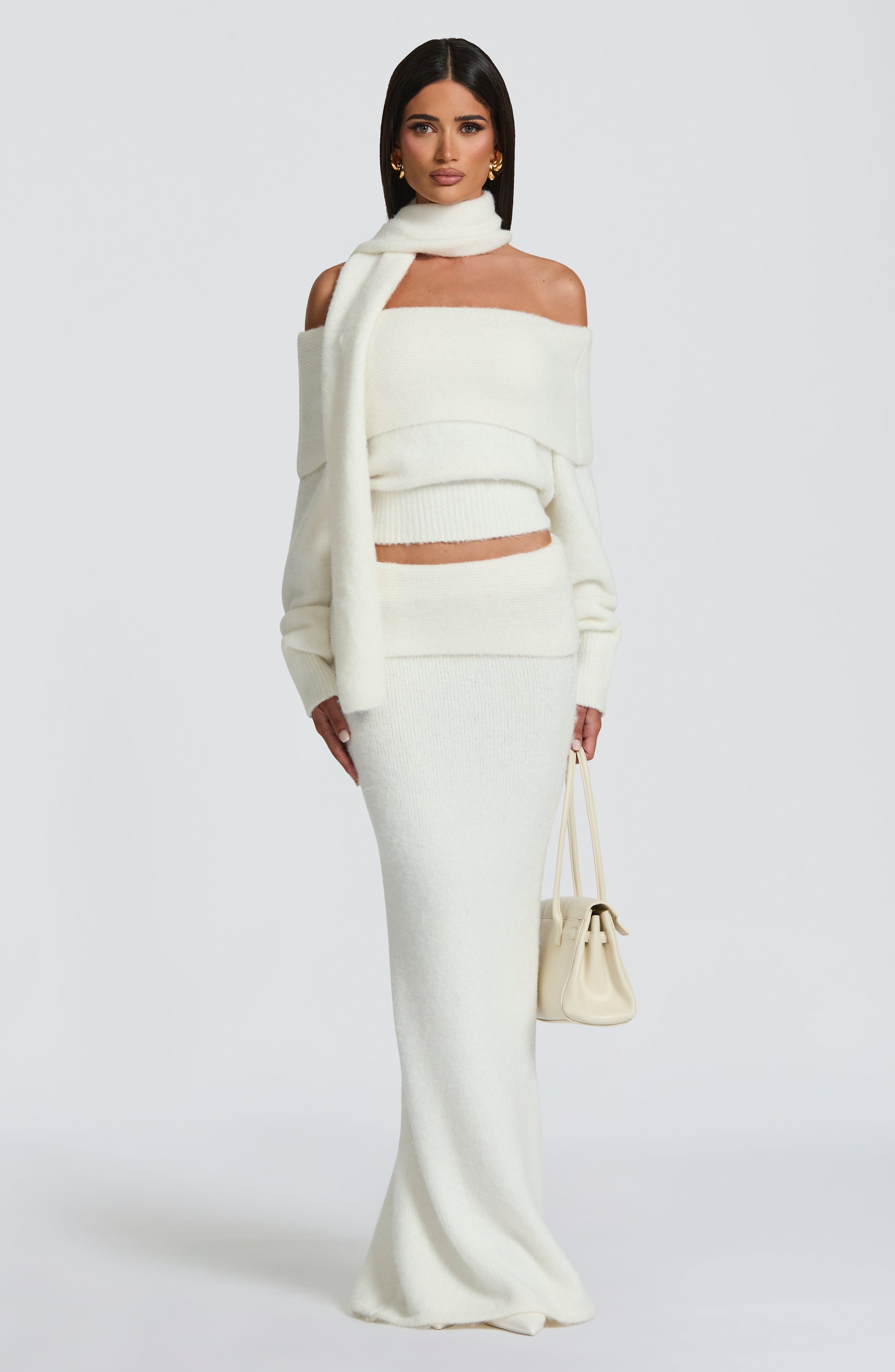 Flourenne Andra Maxi Skirt in Ivory