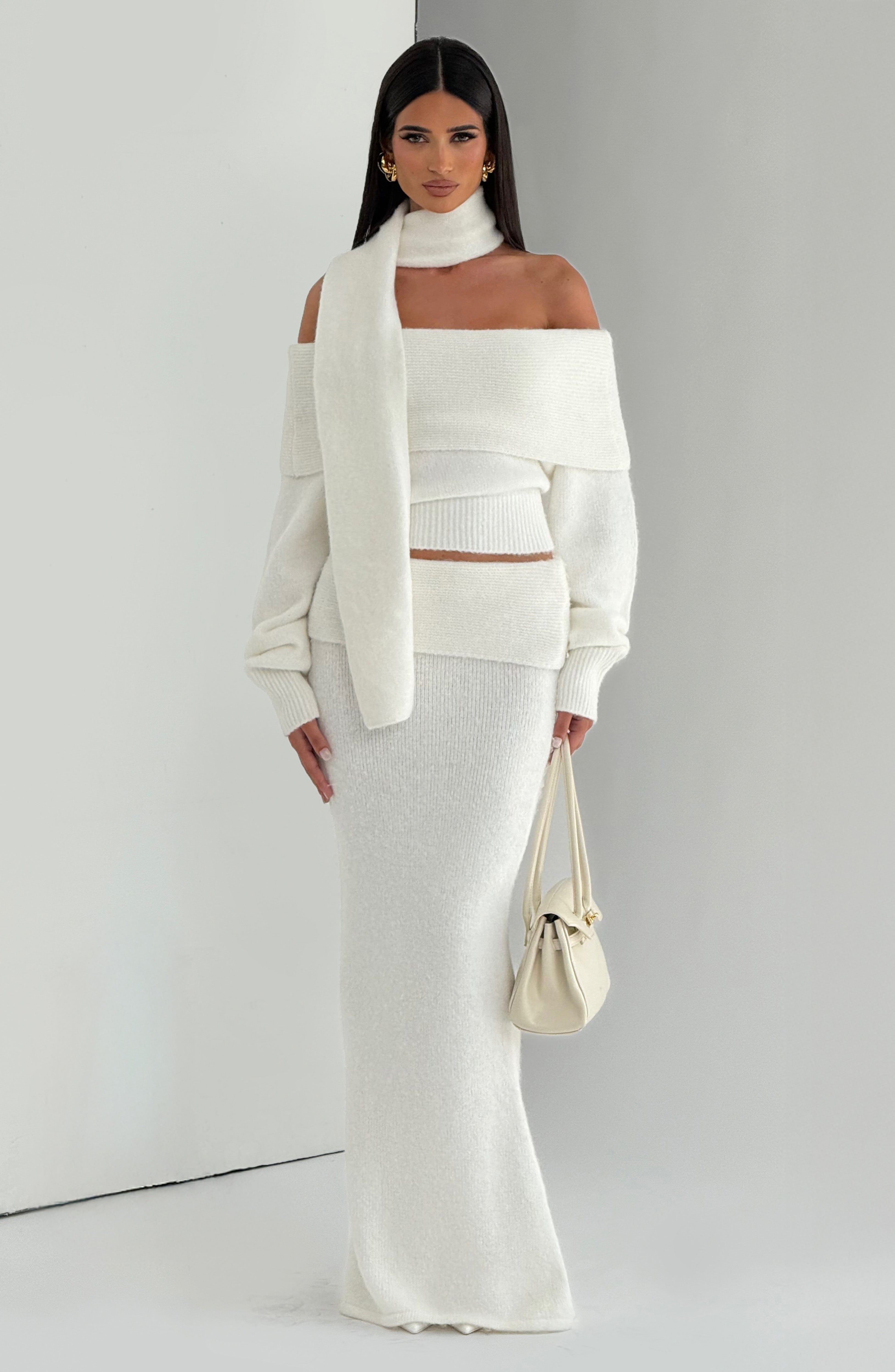 Flourenne Andra Maxi Skirt in Ivory