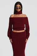 Flourenne Andra Top in Burgundy