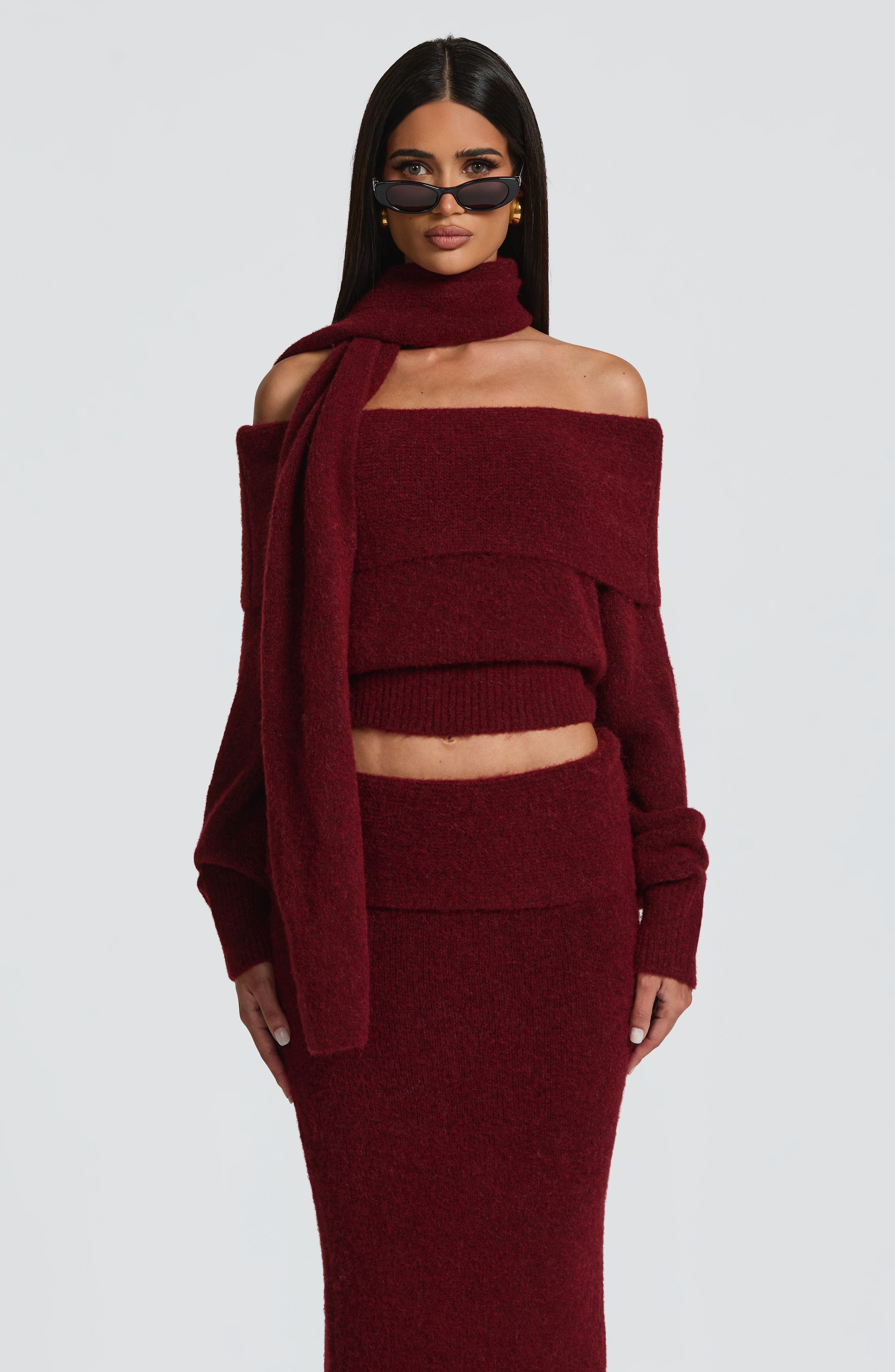 Flourenne Andra Top in Burgundy