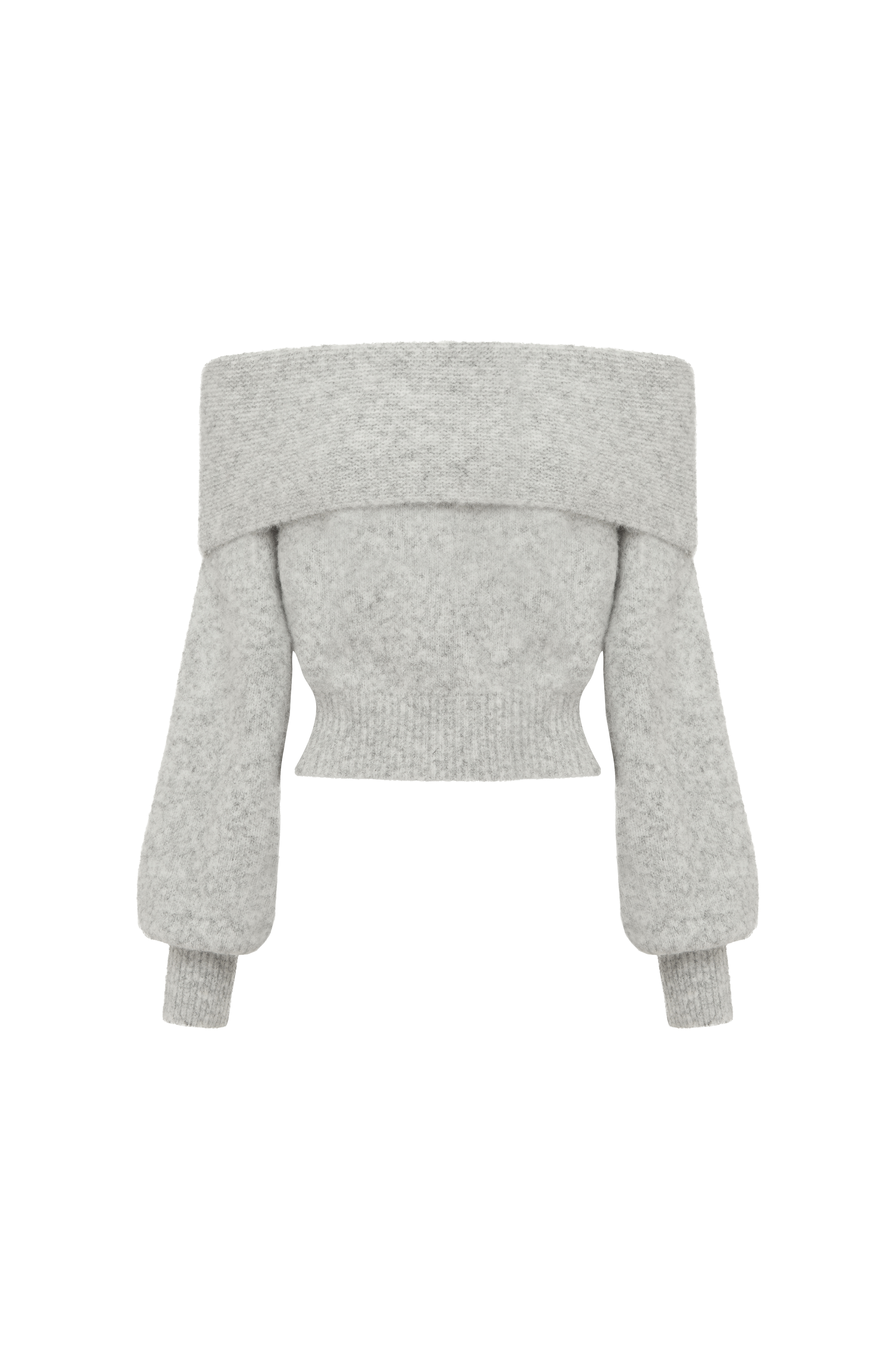 Flourenne Andra Top in Light Grey Marl