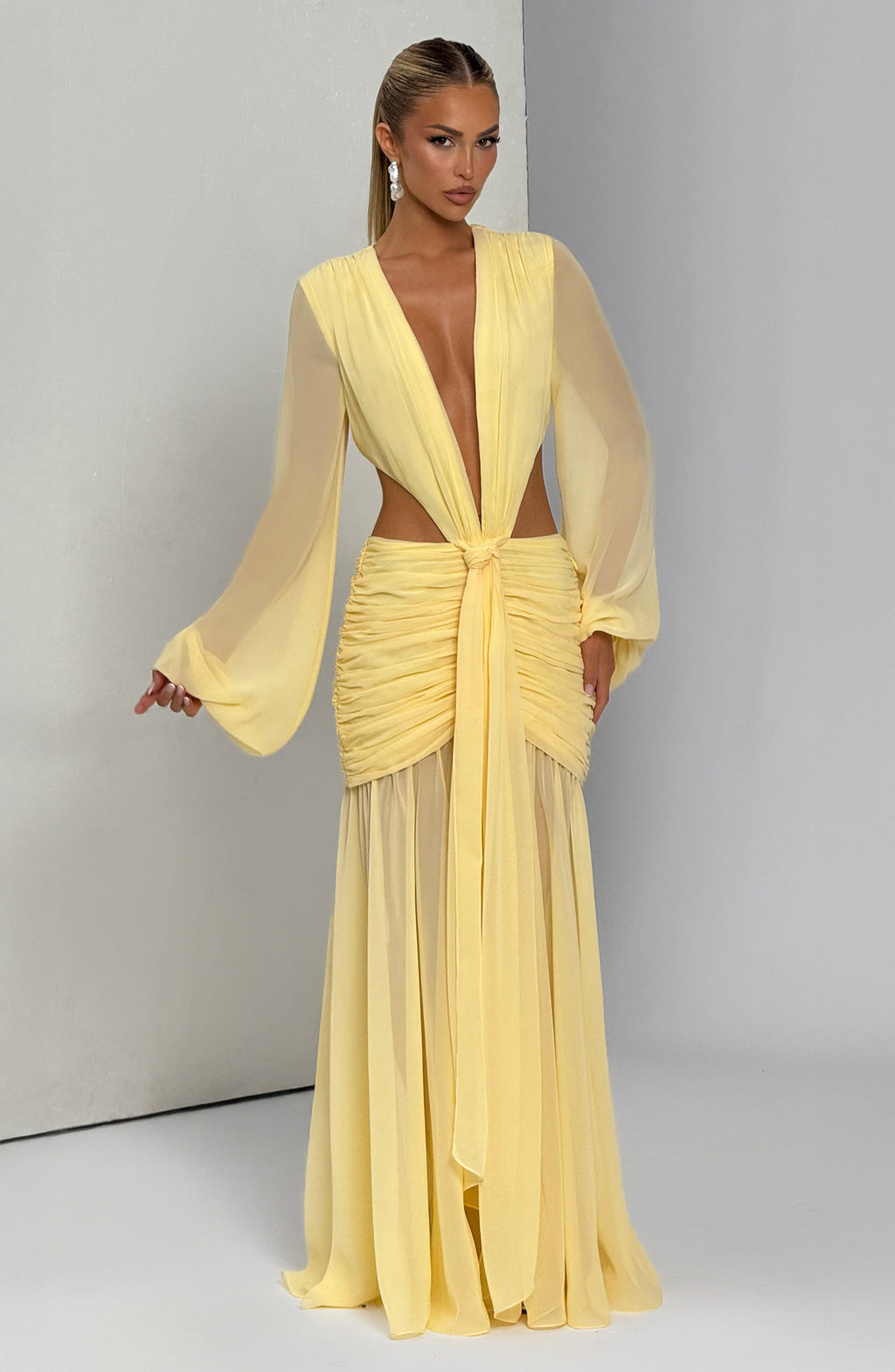 Flourenne Andreia Maxi Dress in Lemon