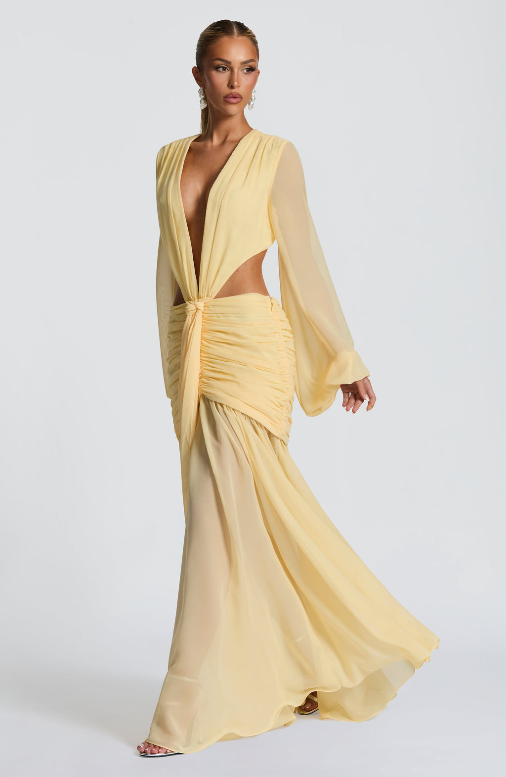 Flourenne Andreia Maxi Dress in Lemon