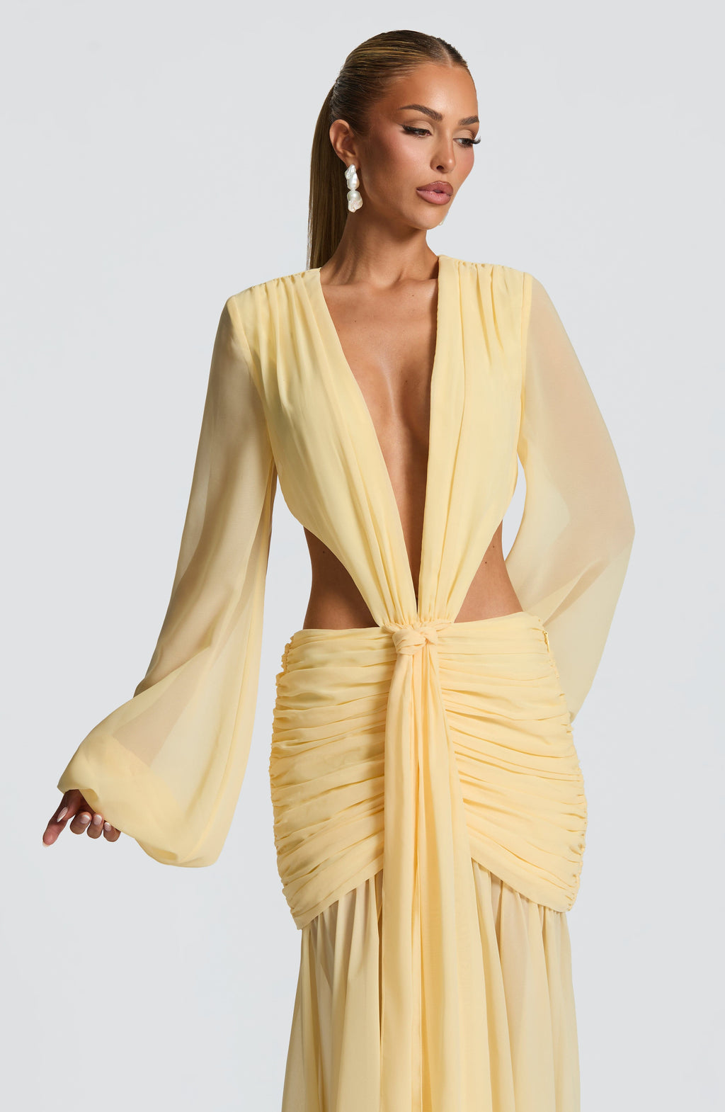 Flourenne Andreia Maxi Dress in Lemon