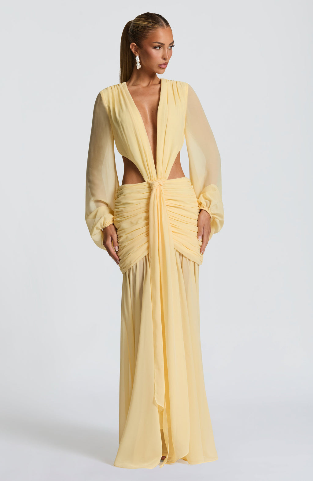 Flourenne Andreia Maxi Dress in Lemon