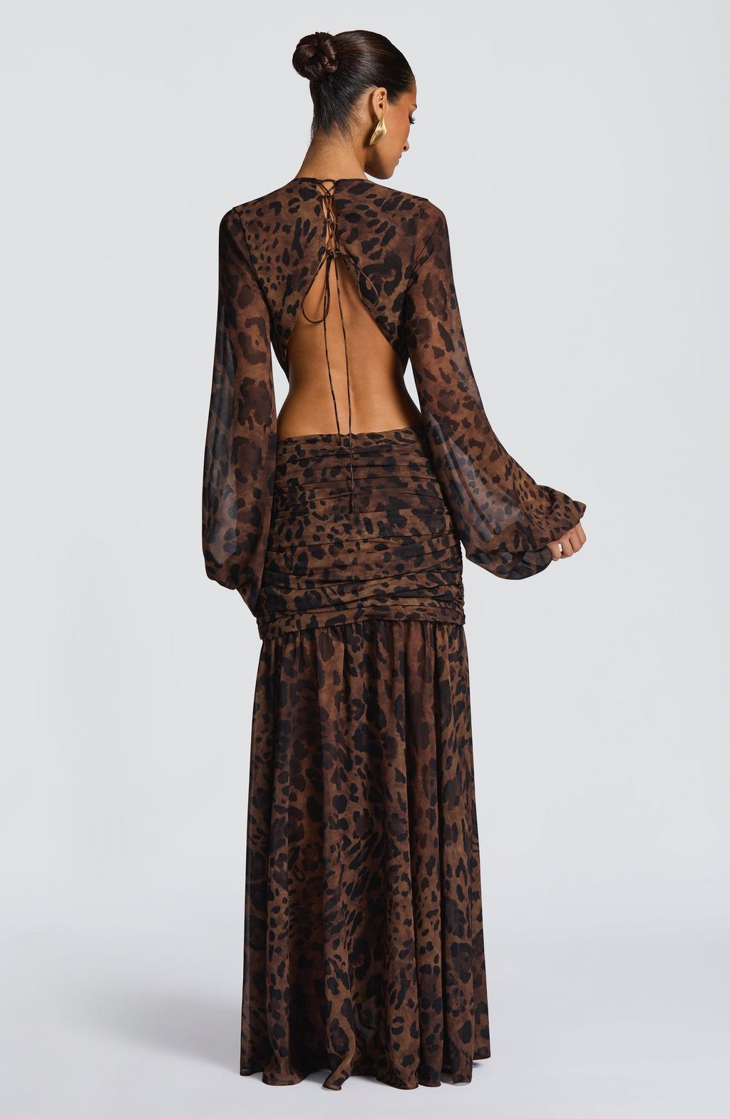 Flourenne Andreia Maxi Dress in Leopard Print
