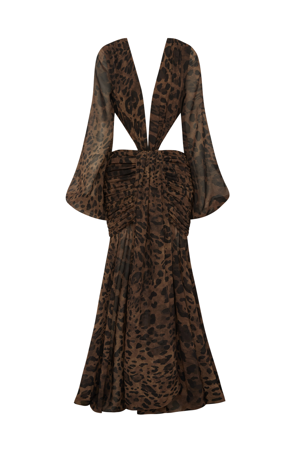 Flourenne Andreia Maxi Dress in Leopard Print