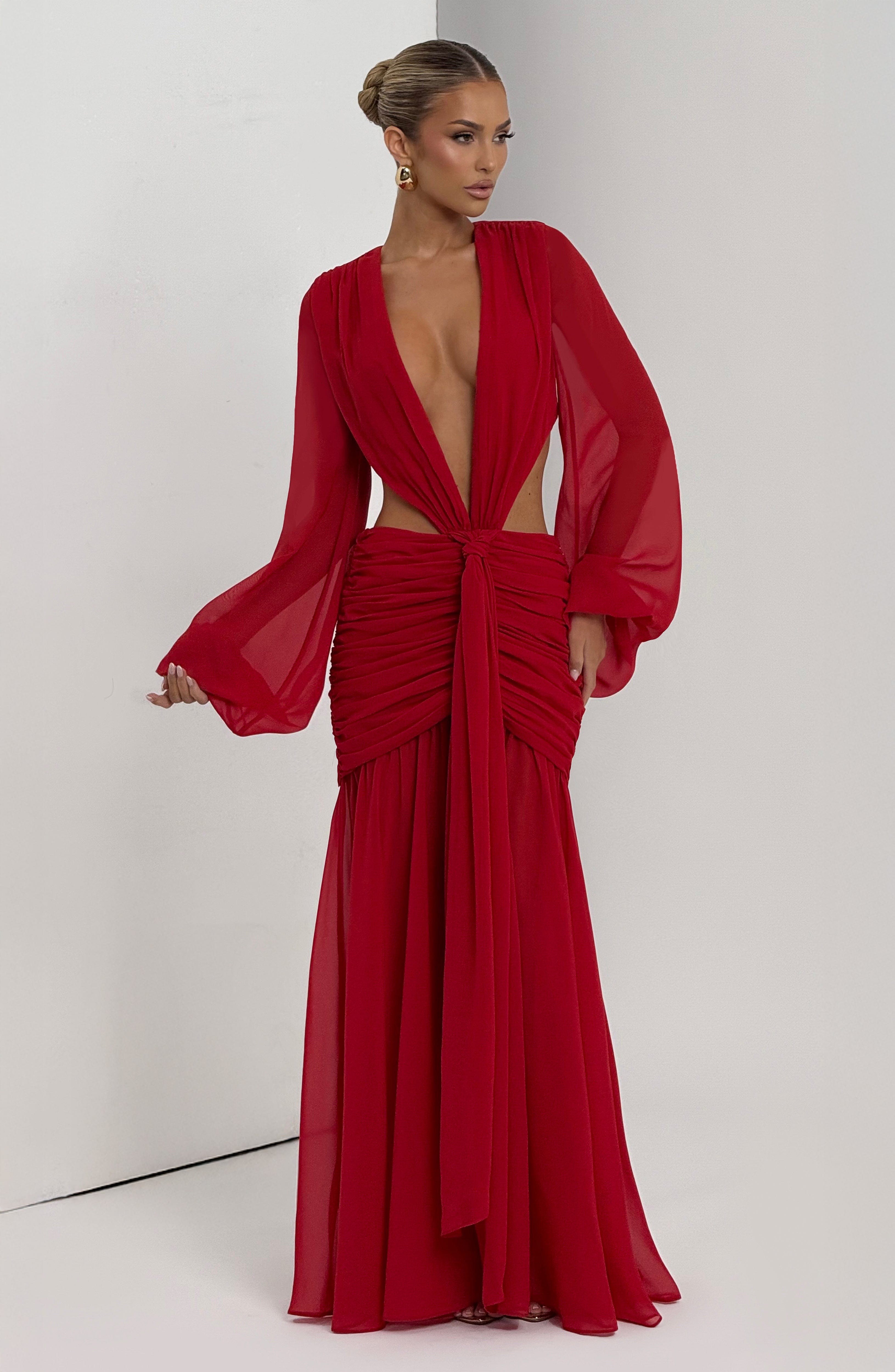 Flourenne Andreia Maxi Dress in Red
