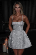 Flourenne Angeline Mini Dress in Ivory