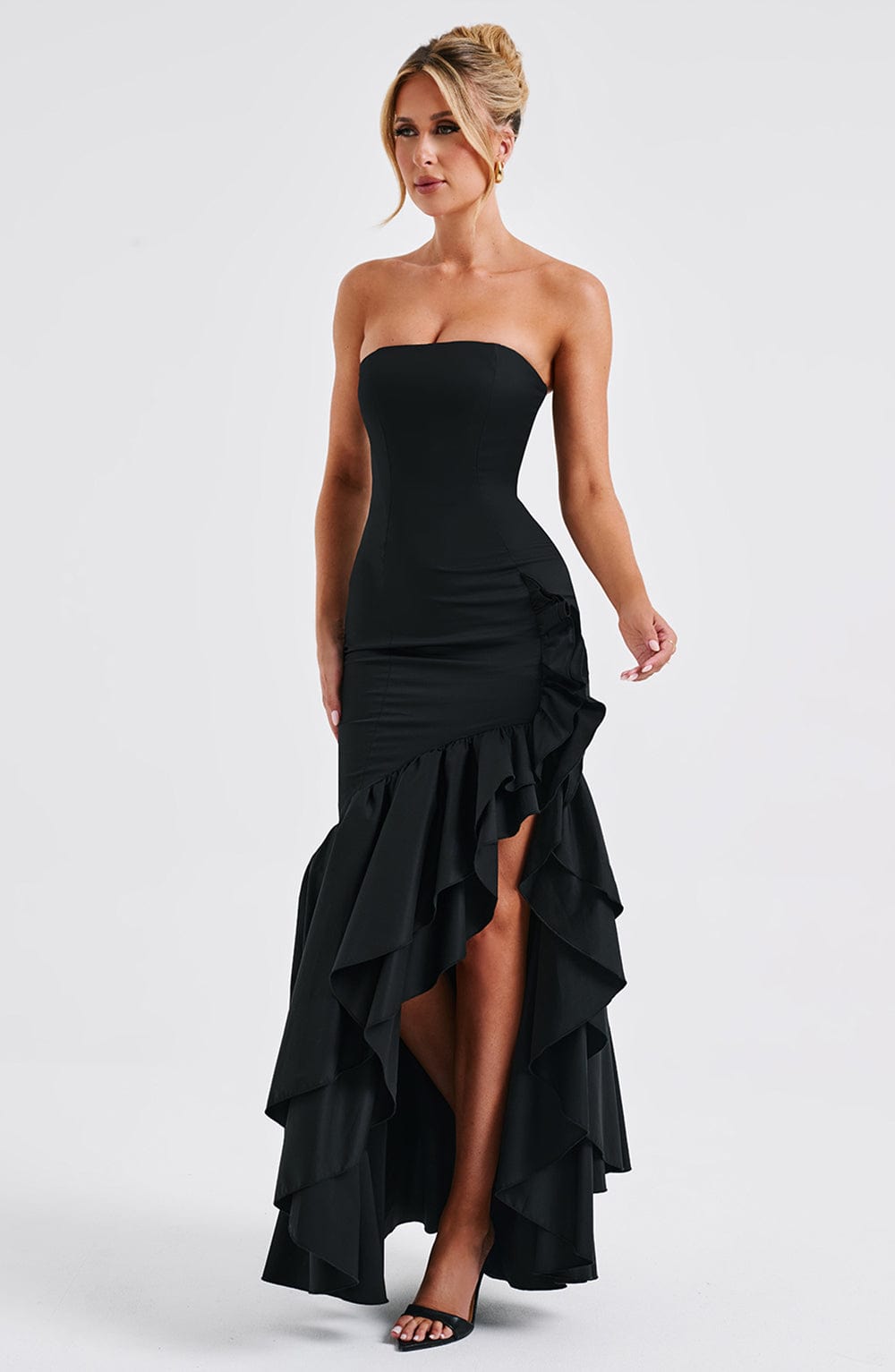 Flourenne Angelique Maxi Dress in Black