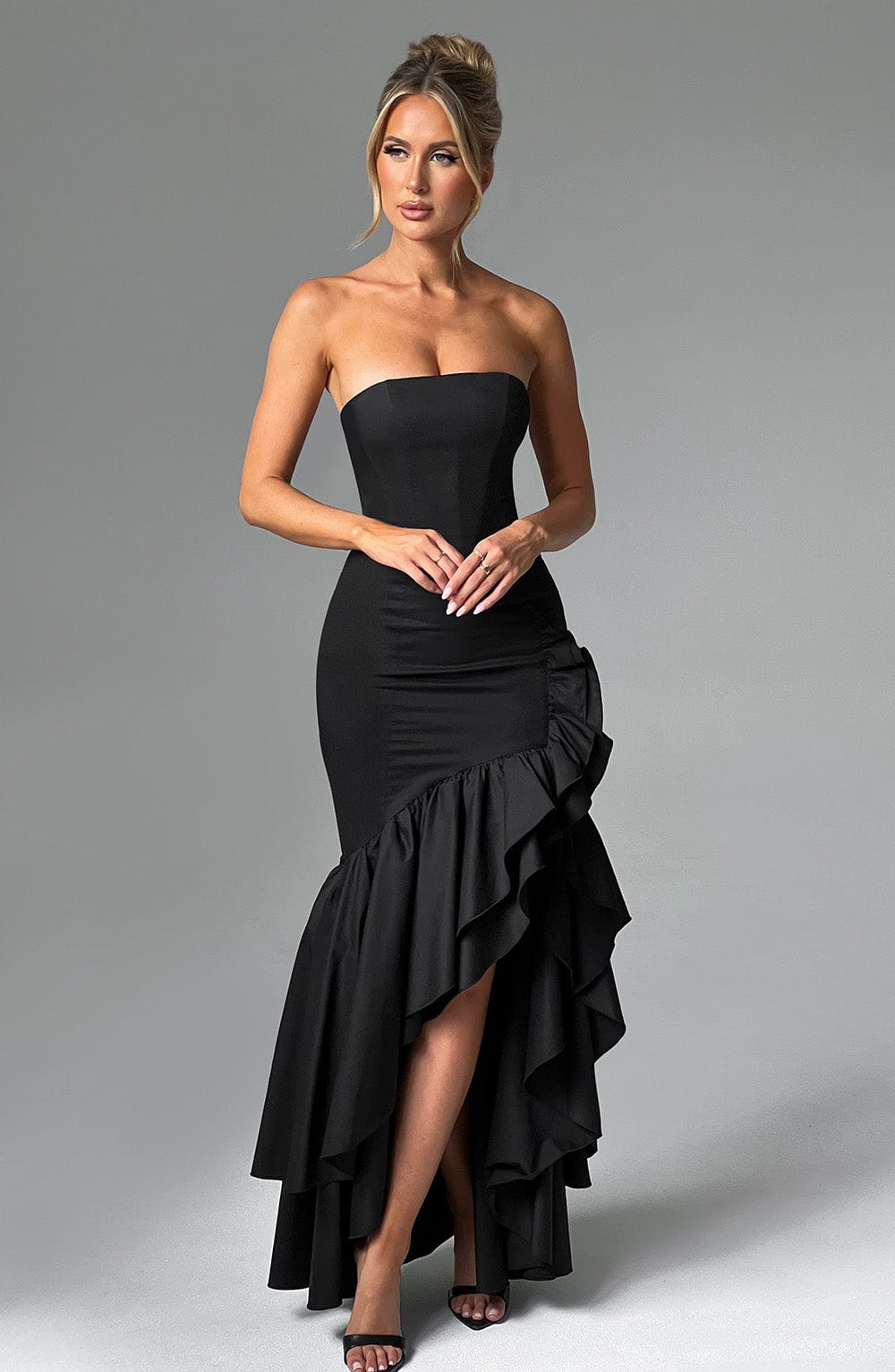 Flourenne Angelique Maxi Dress in Black