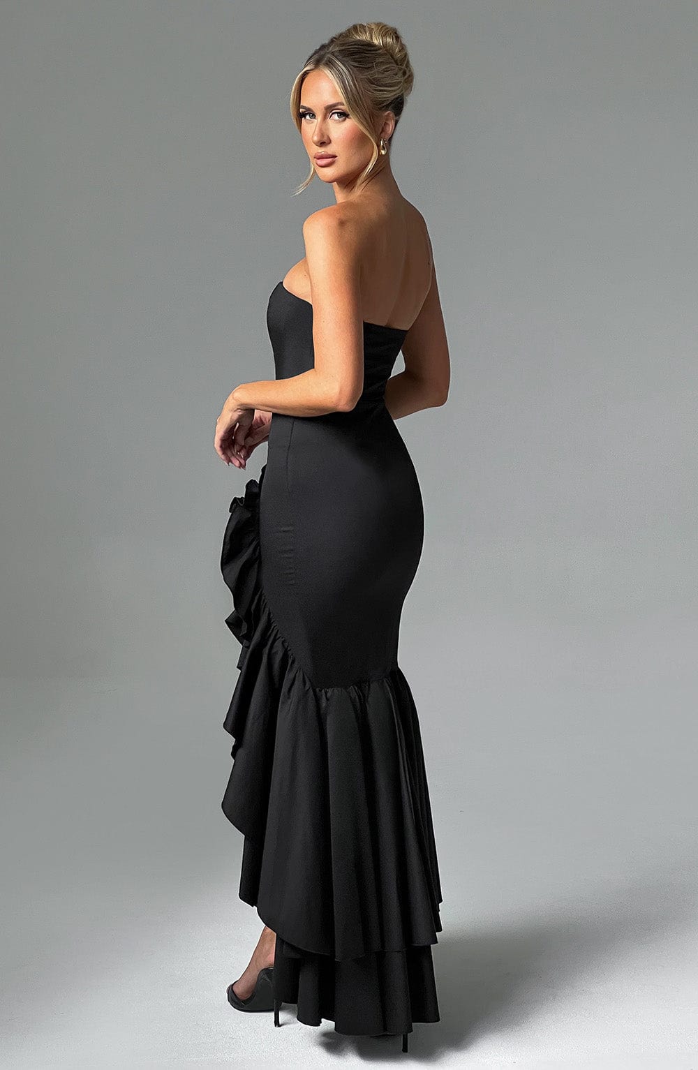 Flourenne Angelique Maxi Dress in Black
