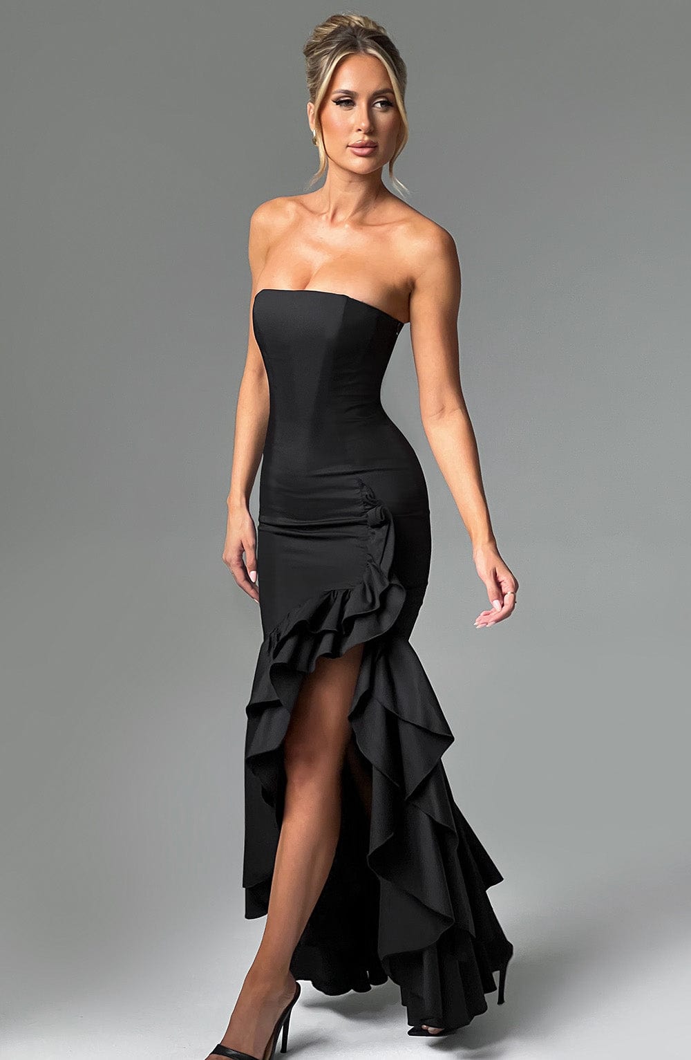 Flourenne Angelique Maxi Dress in Black