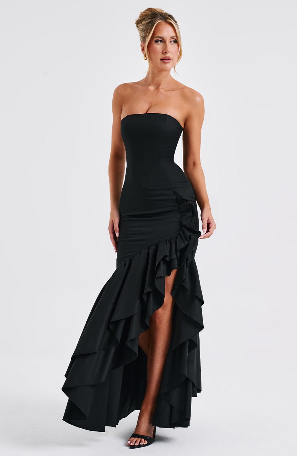 Flourenne Angelique Maxi Dress in Black