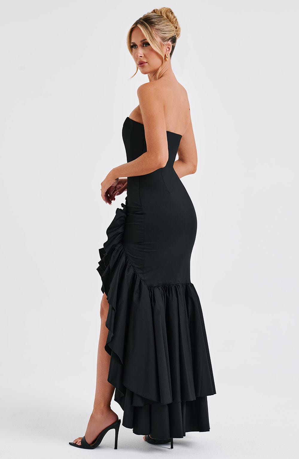 Flourenne Angelique Maxi Dress in Black