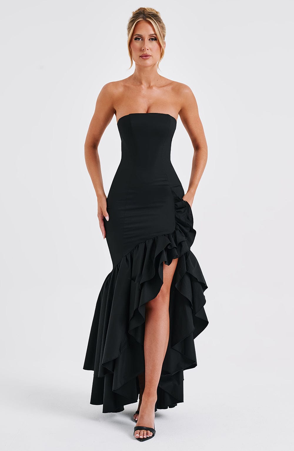 Flourenne Angelique Maxi Dress in Black