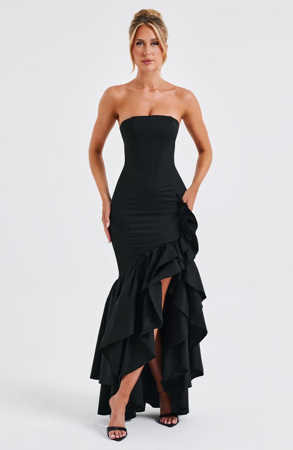 Flourenne Angelique Maxi Dress in Black