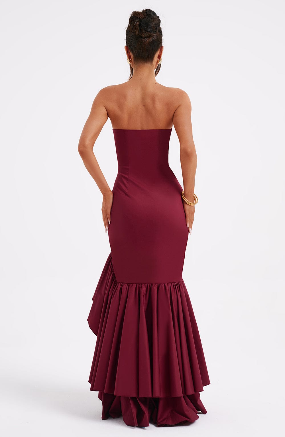 Flourenne Angelique Maxi Dress in Burgundy