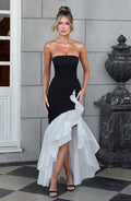 Flourenne Angelique Maxi Dress in Black/White