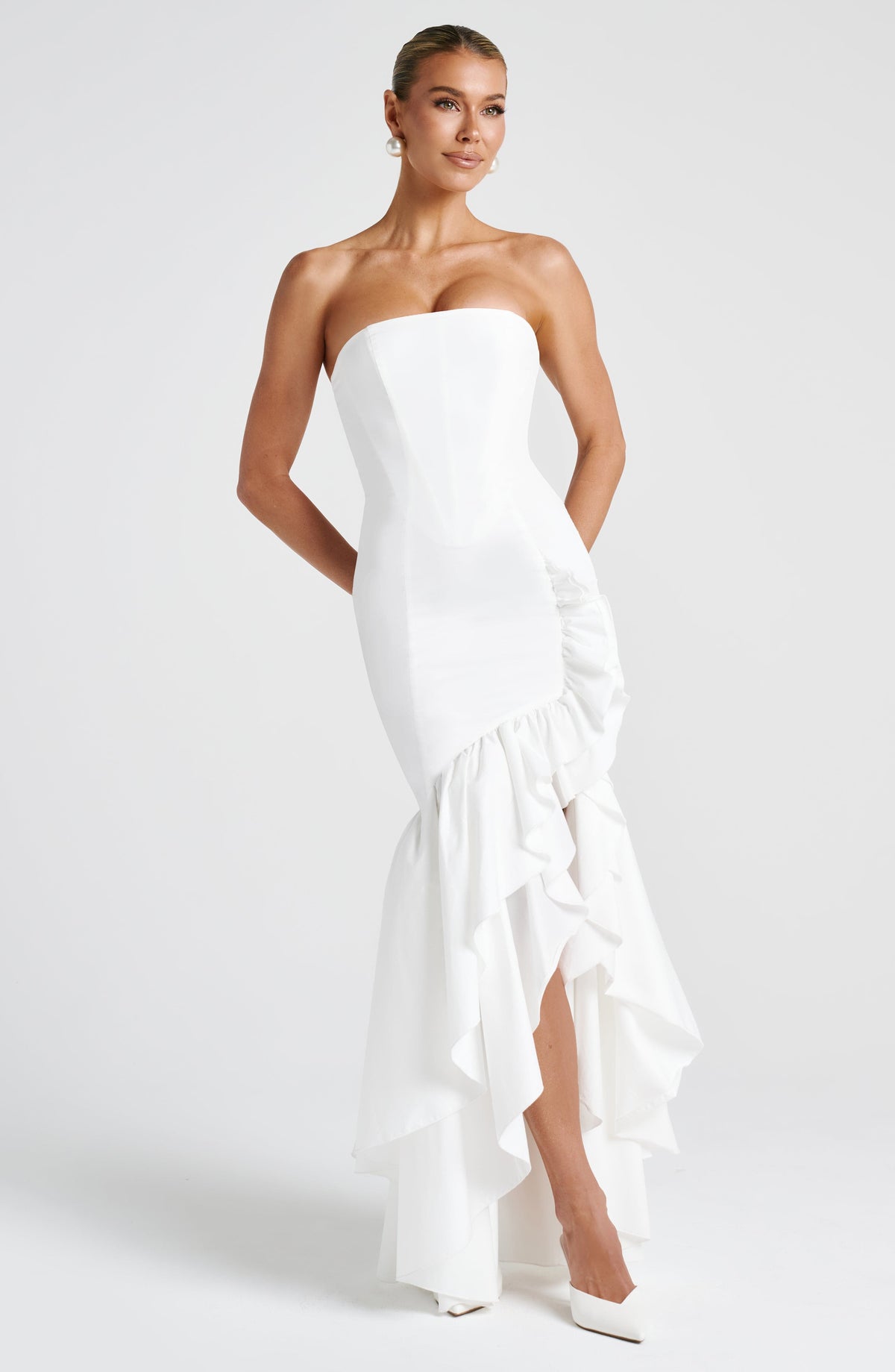 Flourenne Angelique Maxi Dress in Ivory